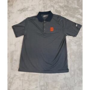 NIKE GOLF Detriot Tigers DRI FIT TOUR PERFORMANCE POLO SHIRT MEN'S SIZE L
